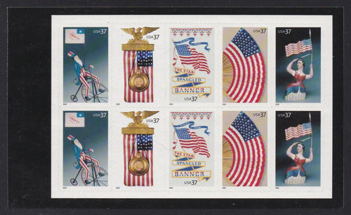 # 3780b (2003) Old Glory, backing 1 - Bklt pane, MNH