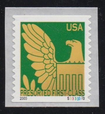 # 3796 (2003) Eagle - PS/1, #S3333333, MNH