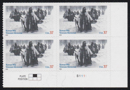 # 3803 (2003) Korean War Veterans Memorial - PB, LR #B1111, MNH