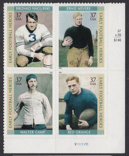 # 3808-11 (2003) Football - PB, LR #V1111111, MNH