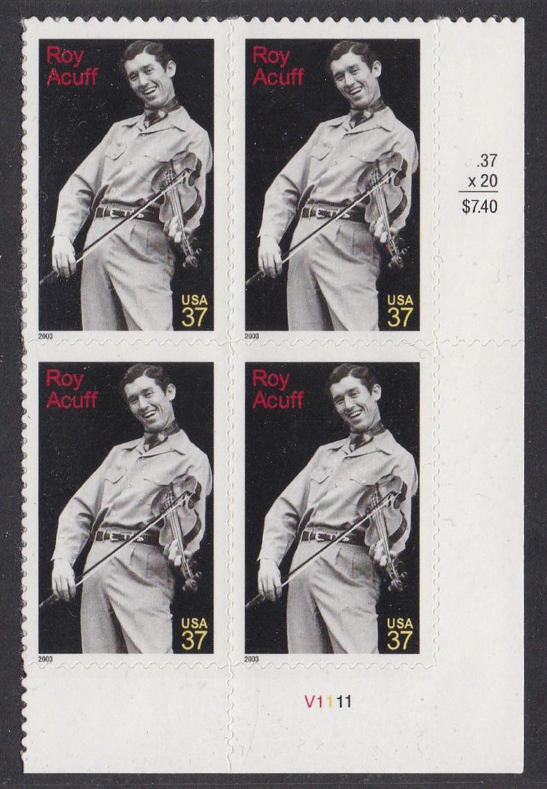 # 3812 (2003) Roy Acuff - PB, LR #V1111, MNH