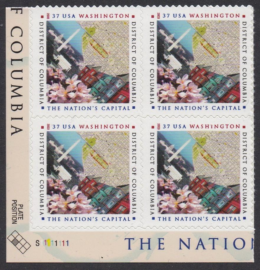 # 3813 (2003) District of Columbia - PB, MNH