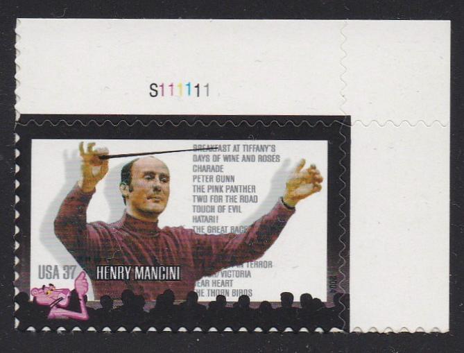 # 3839 (2004) Mancini - Plt sgl, UR #S111111, MNH