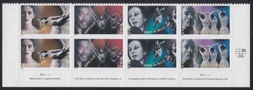 # 3840-43 (2004) Choreographers - PB/8, B #P111111, MNH