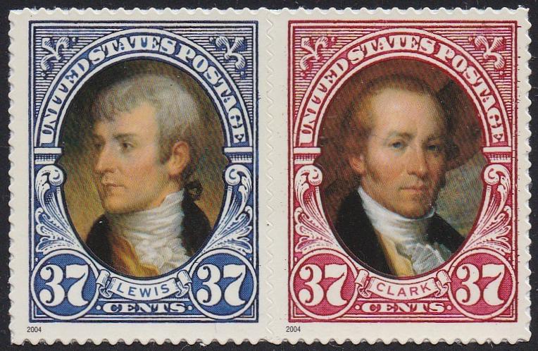# 3855-56 (2004) Lewis & Clark Expedition - Bklt pr, MNH