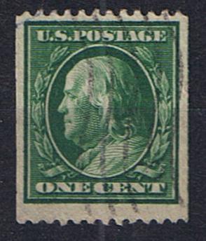# 385 (1910) Franklin - Coil sgl, Used