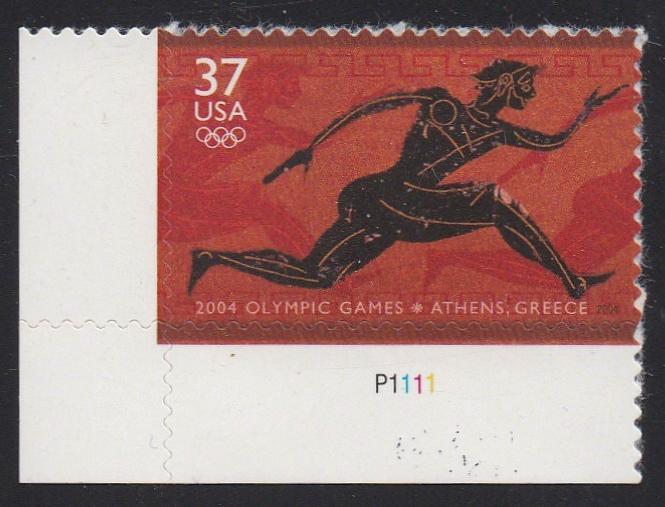 # 3863 (2004) Olympic Games - Plt sgl, LL #P1111, MNH