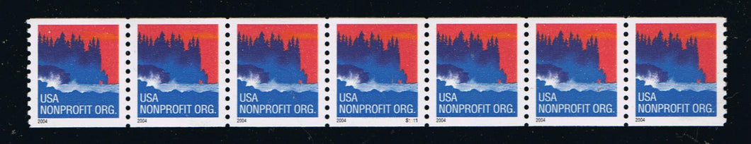 # 3864 (2004) Sea Coast - PS/7, NOT Luminescent, plt #S1111 w 4-digit Centered BN, XF