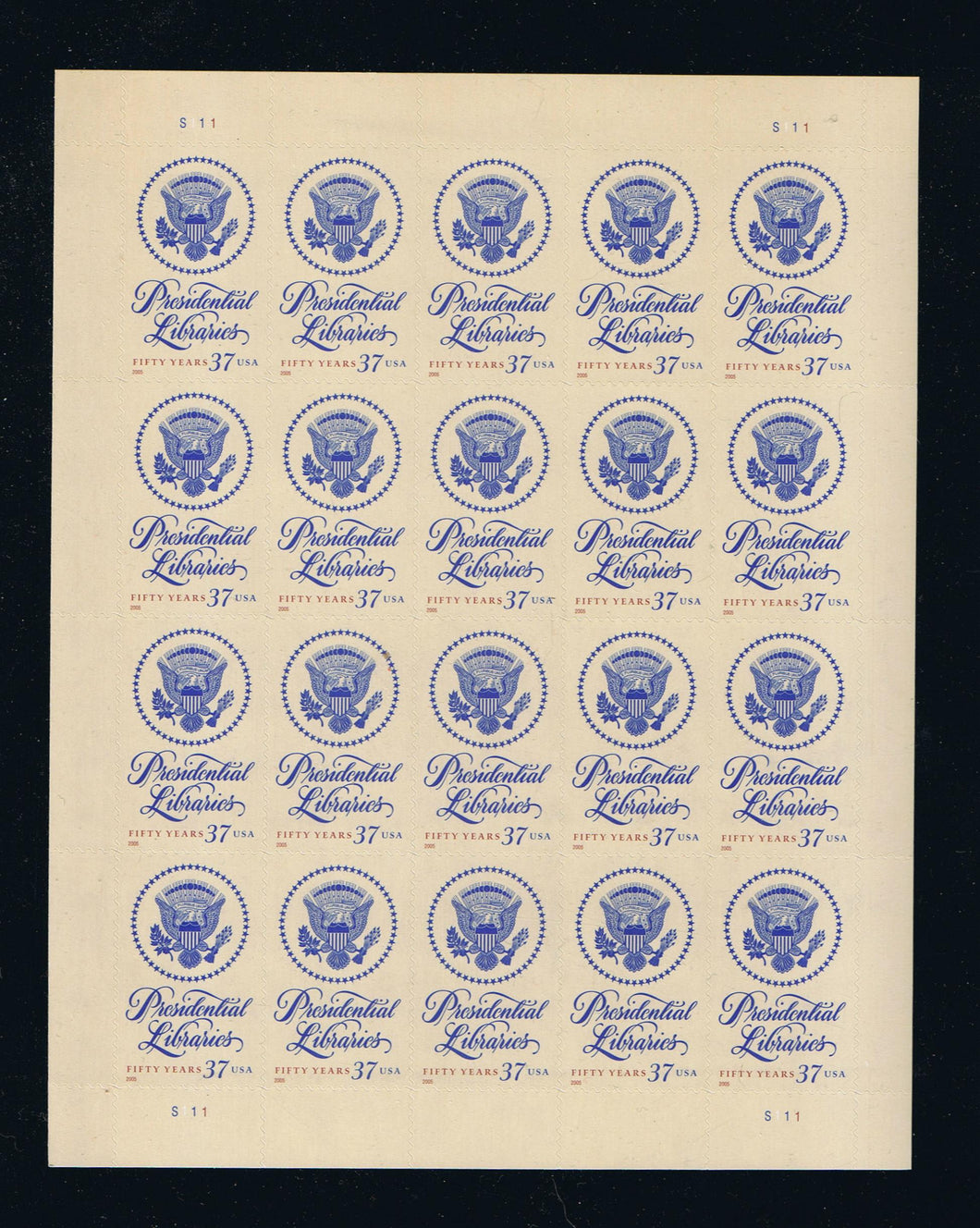 # 3930 (2005) Presidential Libraries - Pane, MNH