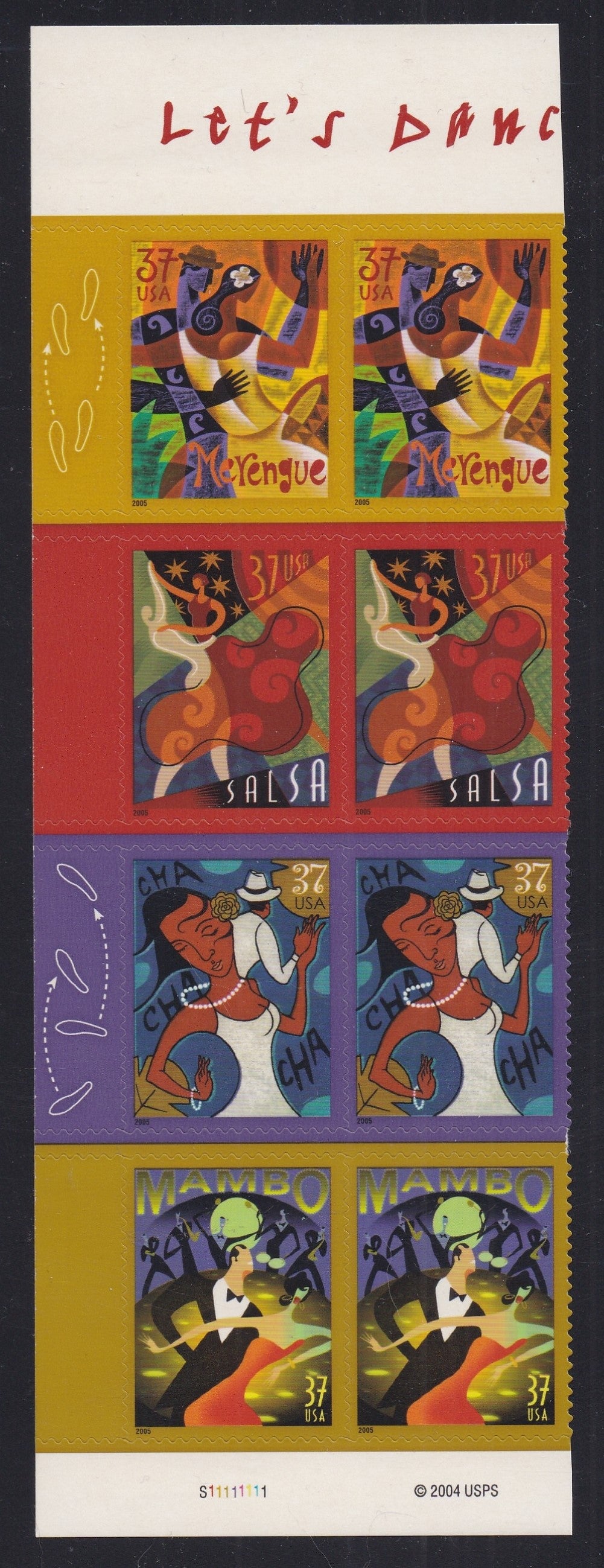 # 3939-42 (2005) Let's Dance - PB/8, L #S11111111, MNH