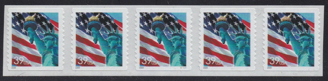# 3980 (2006) Flag-Statue of Liberty - PS/5, #V1111