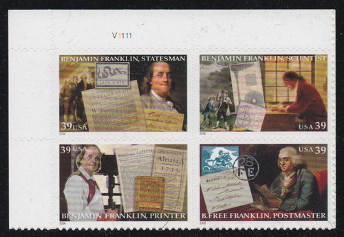 # 4021-24 (2006) Ben Franklin - PB, UL #V1111, MNH