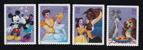 # 4025-28 (2006) Disney Romance - Sgls, Set/4, MNH