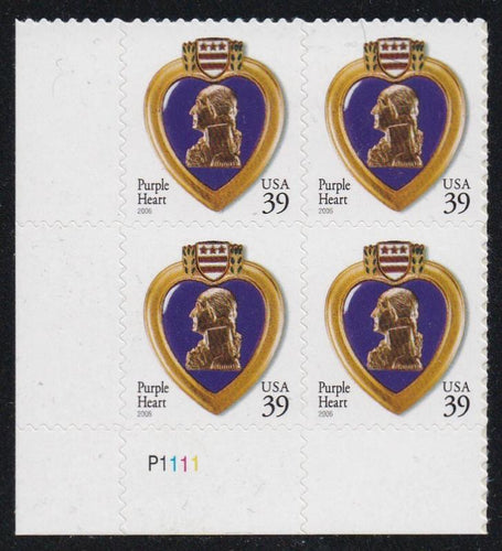 # 4032 (2006) Purple Heart, 2006 year date, 11.25x11 - PB, LL #P1111, MNH