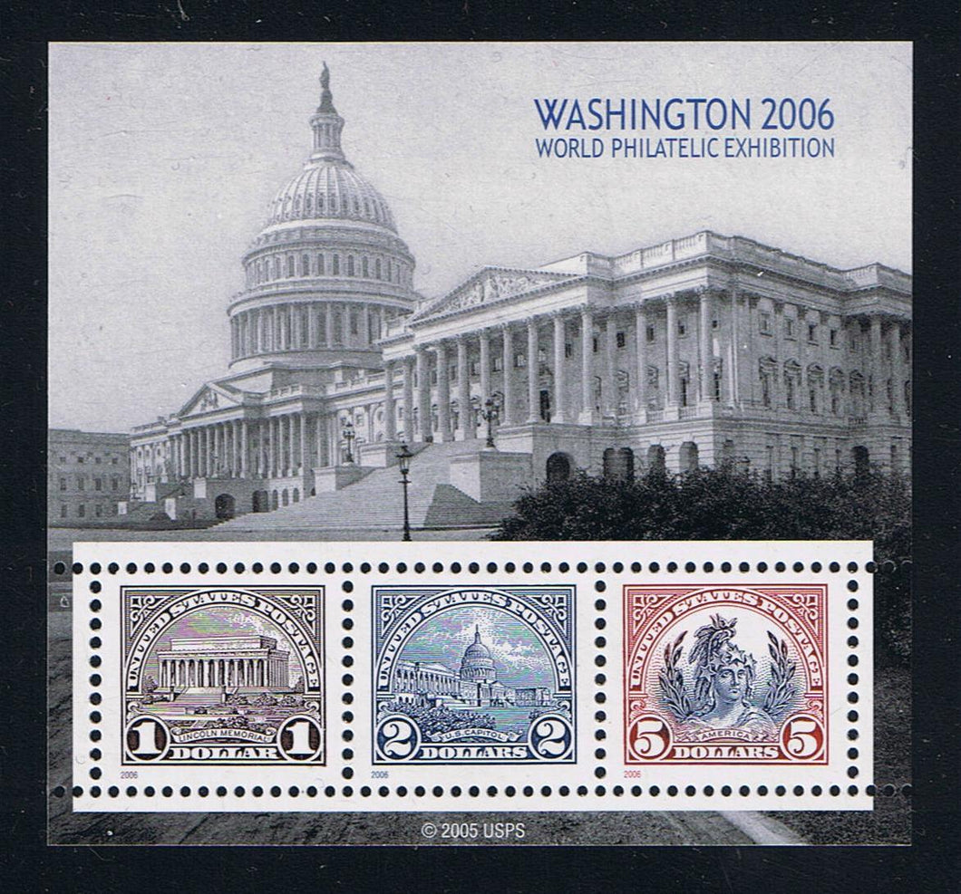 # 4075 (2006) Washington World Philatelic Expo - S/S, MNH
