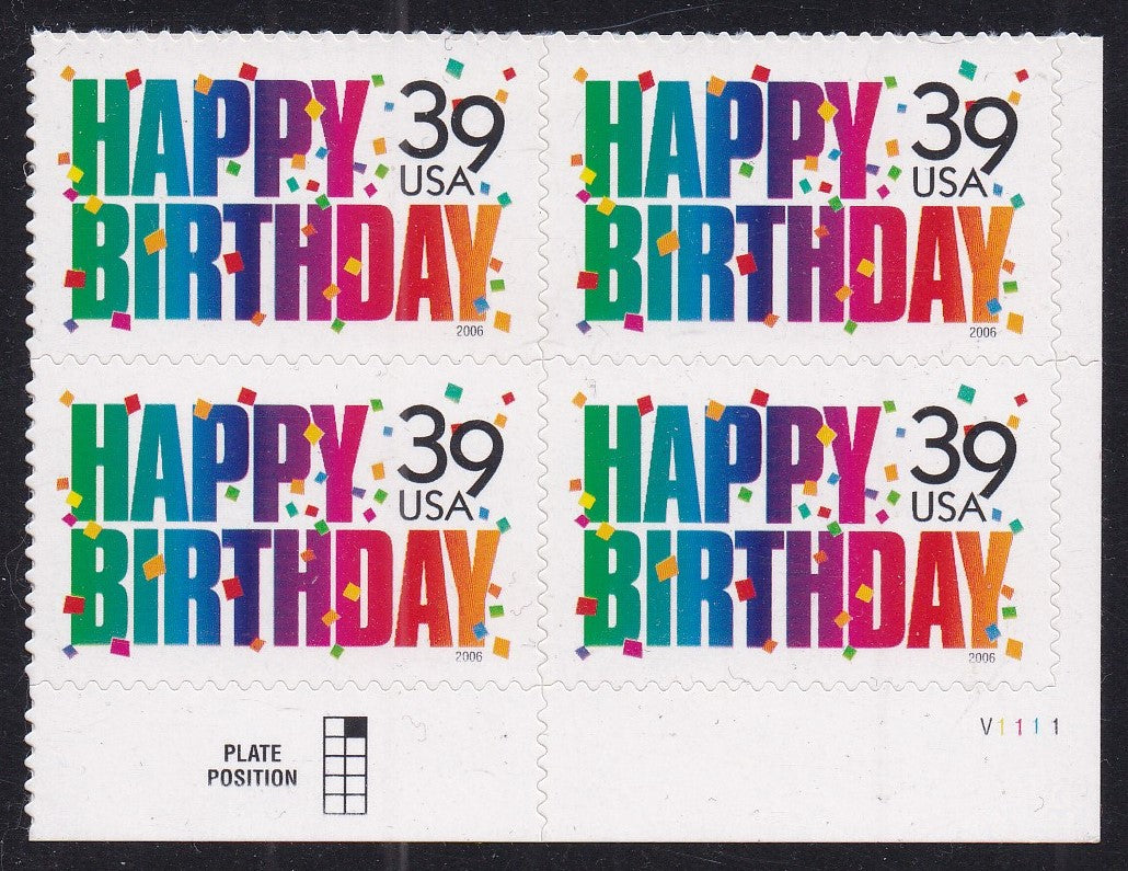 # 4079 (2006) Happy Birthday - PB, LR #V1111, MNH