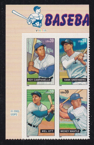 # 4080-83 (2006) Baseball - PB, UL #V111111, MNH