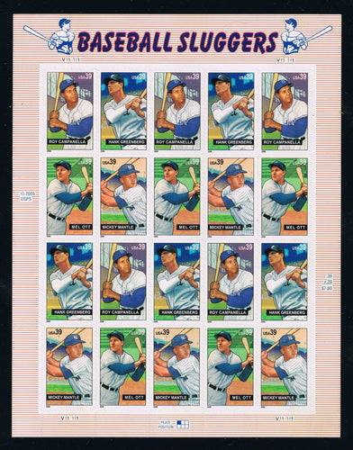 # 4080-83 (2006) Baseball Sluggers - Pane, MNH