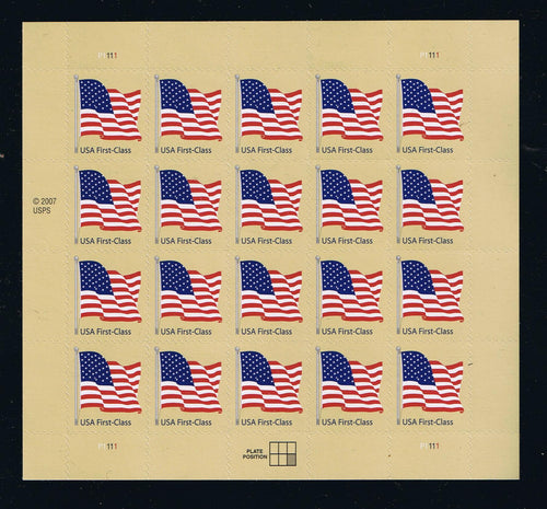 # 4130 (2007) Flag, SA - Pane, #P1111, MNH