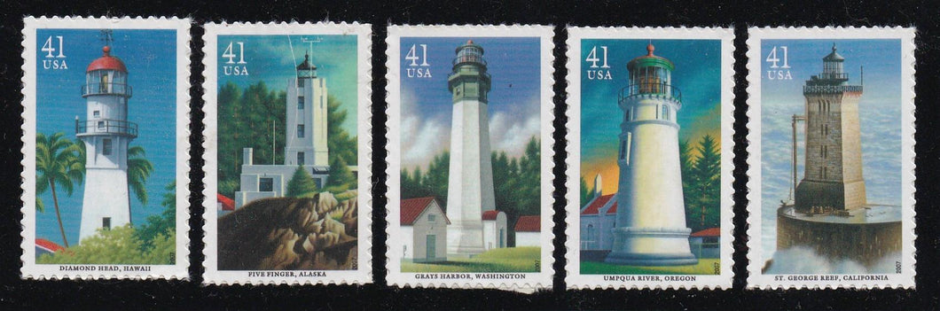 # 4146-50 (2007) Lighthouses - Sgls, Set/5, MNH