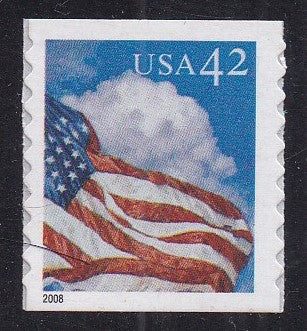 # 4235 (2008) Flag During the Day, Die Cut 9.5 - Coil sgl, MNH