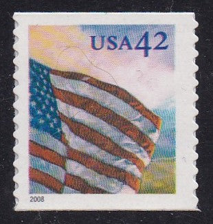 # 4238 (2008) Flag During the Day, Die Cut 11 - Coil sgl, MNH