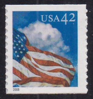 # 4239 (2008) Flag During the Day, Die Cut 11 - Coil sgl, MNH