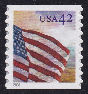 # 4242 (2008) Flag During the Day, Die Cut 8.5 - Coil sgl, MNH