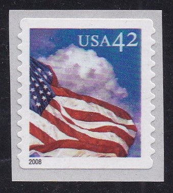 # 4247 (2008) Flag During the Day, Die Cut 11 - Coil sgl, MNH