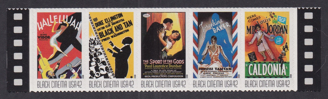 # 4336-40 (2008) Black Cinema - Strip/5, MNH