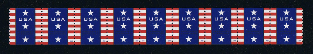 # 4385 (2009) Patriotic Banner - PS/9, #S111 with 3-digit 3R Back Number, MNH