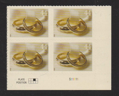 # 4397 (2009) Wedding Bands - PB, LR #S11111, MNH