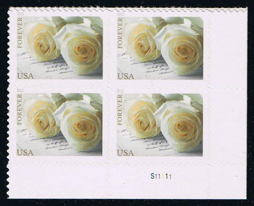 # 4520 (2011) Wedding Roses - PB, LR #S11111, MNH