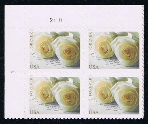 # 4520 (2011) Wedding Roses - PB, UL #S11111, MNH