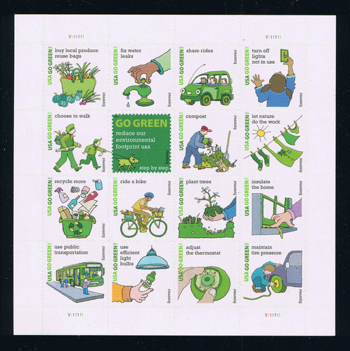 # 4524 (2011) Go Green - Pane, MNH