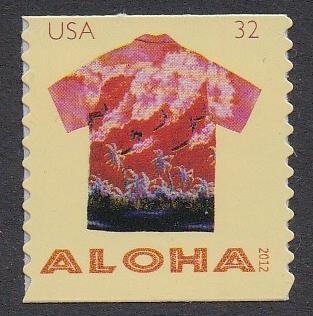 # 4598 (2012) Aloha Shirts - Coil sgl, MNH