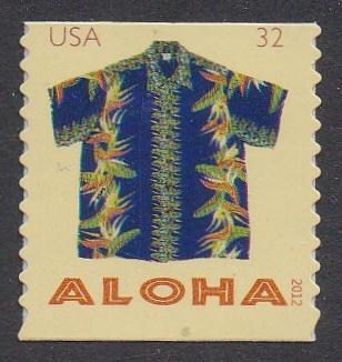 # 4600 (2012) Aloha Shirts - Coil sgl, MNH