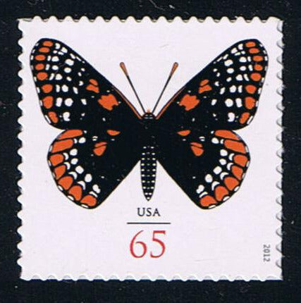 # 4603 (2012) Baltimore Checkerspot Butterfly - Sgl, MNH