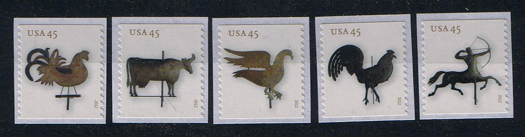# 4613-17 (2012) Weather Vanes - Coil sgls, MNH