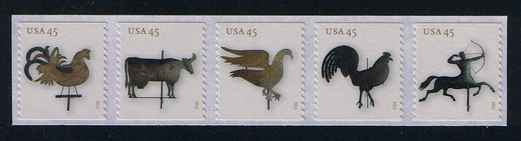 # 4613-17 (2012) Weather Vanes - Strip/5, MNH