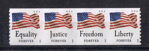 4632a (2012) Four Freedoms Flags - Coil Strip/4, MNH