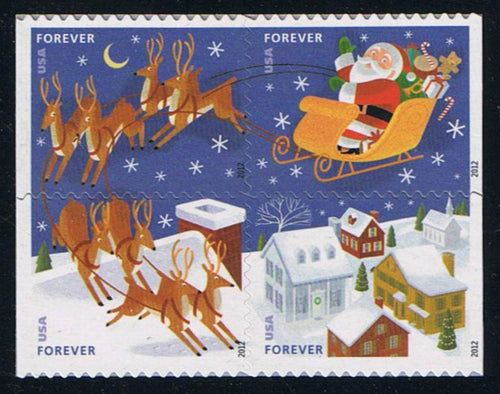 4712-15 (2012) Santa & Sleigh, Die Cut - BKLT BK/4, MNH