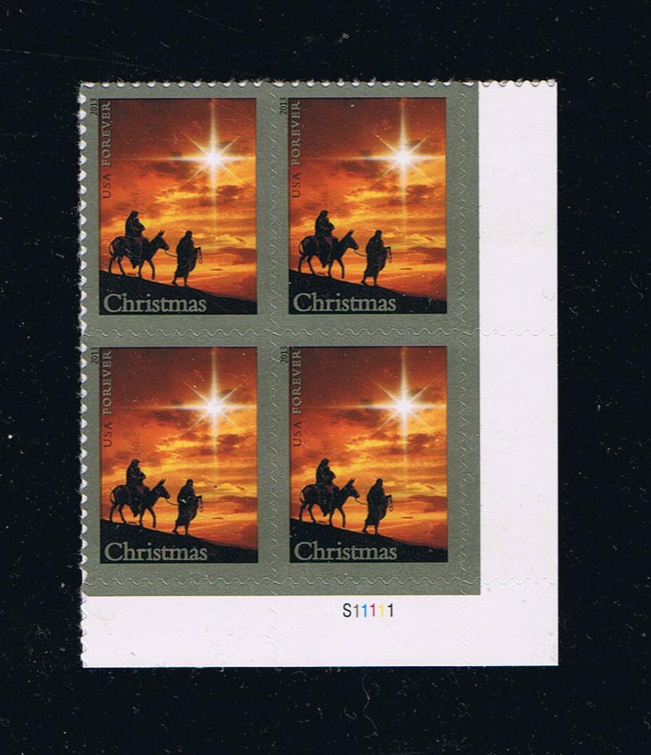 # 4813 (2013) Holy Family on Donkey - PB, LR #S11111, MNH