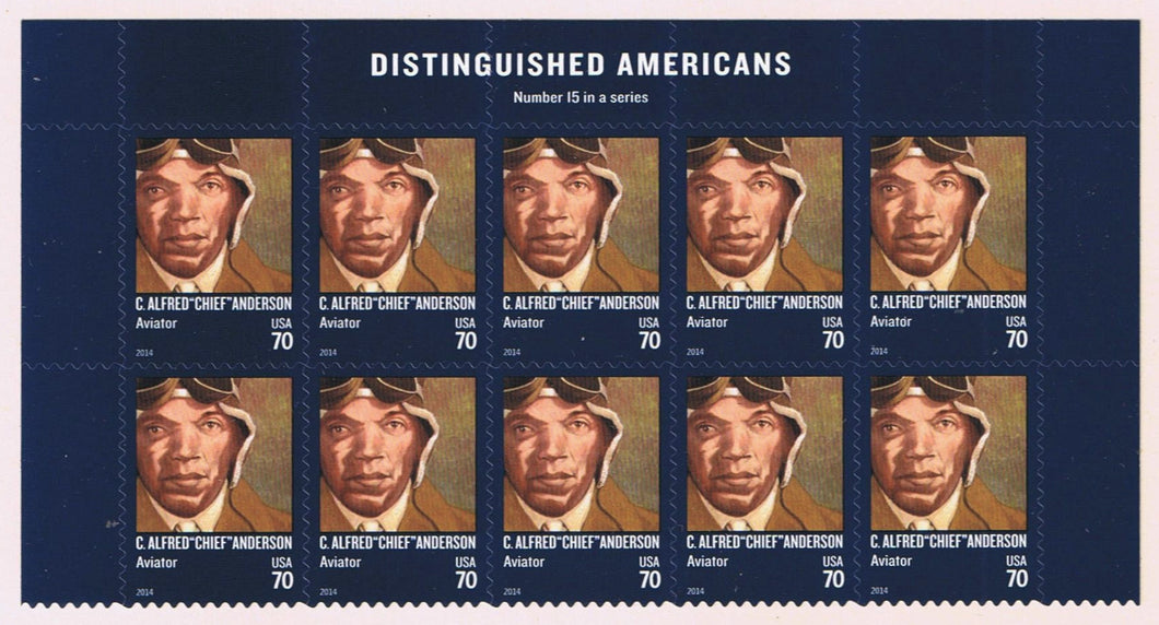 # 4879 (2014) Alfred 'Chief' Anderson - Bk/10, Top with Header, MNH