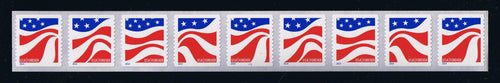 # 4894-97 (2014) Wavy Flag, dull white (muted) - PS/9, plt C12 with 5-digit 1L Back Number