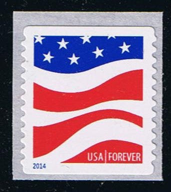 4894 (2014) Wavy Flags, bright white - Coil Sgl, MNH