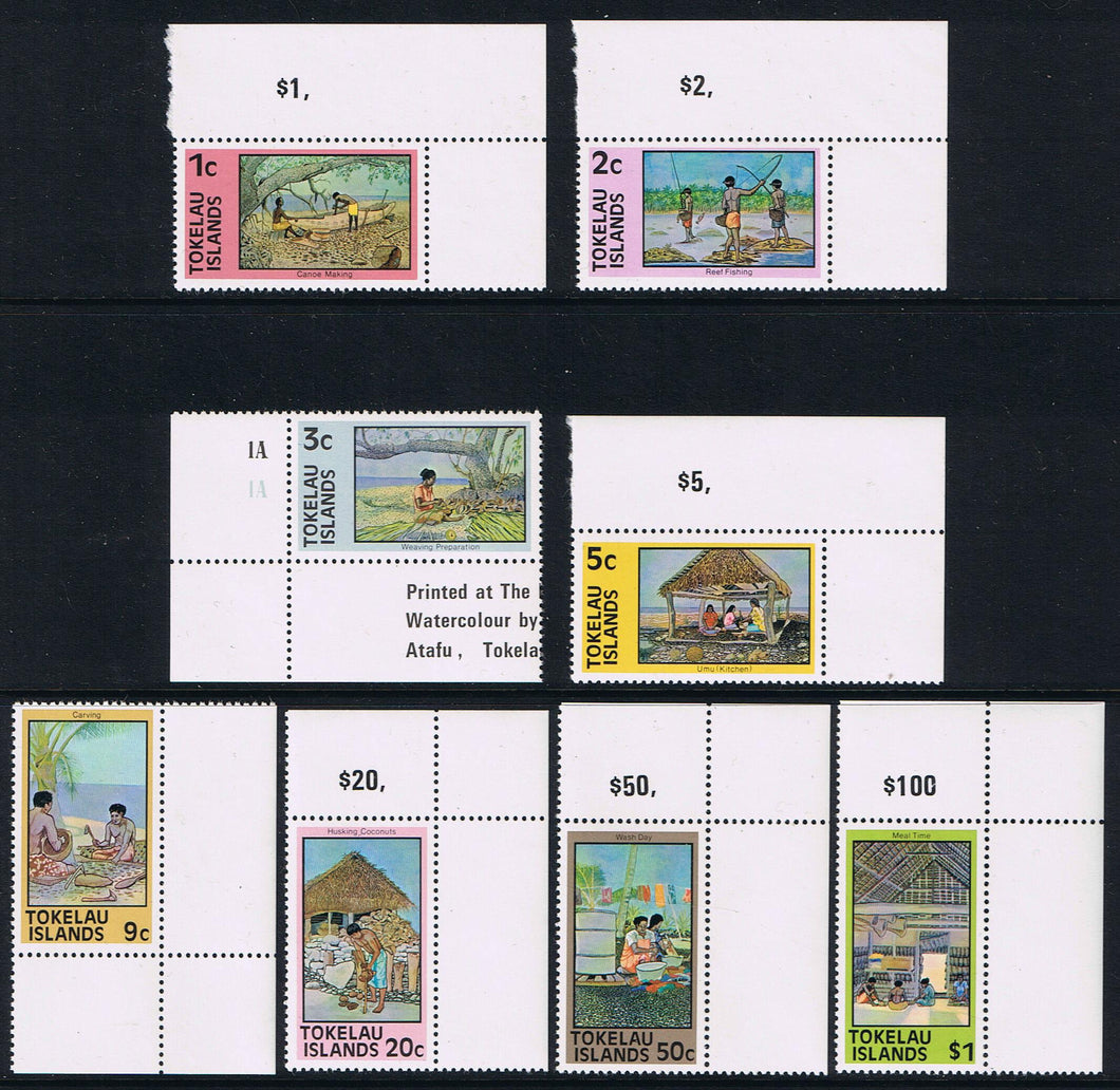 Tokelau # 49-56 (1976) Daily Life - Sgls, Set/8, MNH