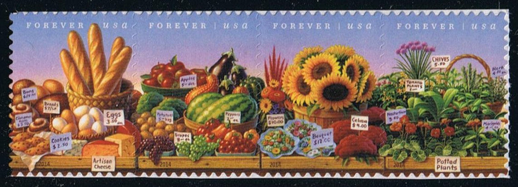 # 4915a (2014) Farmer's Markets - Strip/4, MNH