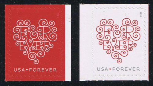 # 4955-56 (2015) Forever Hearts - Sgls, Set/2, MNH