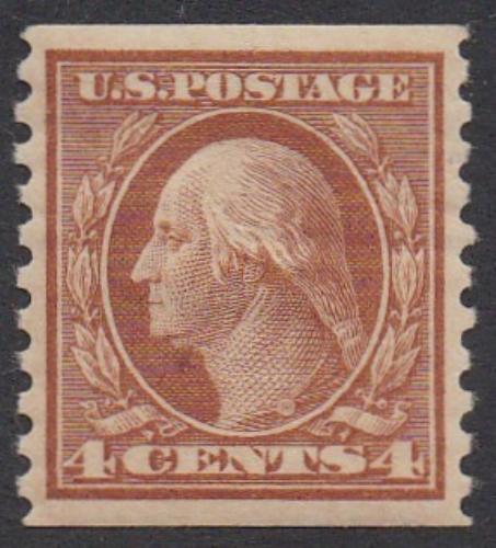 # 495 (1917) Washington - Coil sgl,  XF MH
